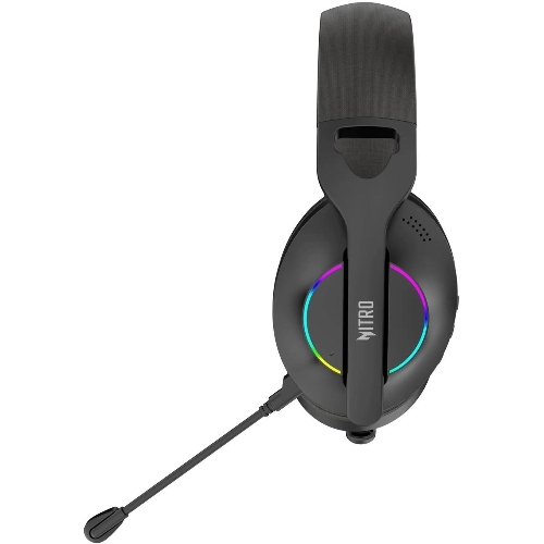 Гарнитура Acer OHR400 чёрный, беспроводная + проводная, USB/mini jack 3.5 мм, до 45 ч, подсветка