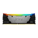 Оперативная память Kingston Fury Renegade, DDR4, 32GB (1x32GB), 3200MHz, CL16, DIMM, с радиатором, RGB, серебристый/черный