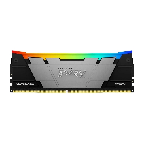 Оперативная память Kingston Fury Renegade, DDR4, 32GB (1x32GB), 3200MHz, CL16, DIMM, с радиатором, RGB, серебристый/черный