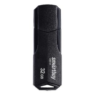 Флешка USB SmartBuy CLUE black (SB32GbCLU-K3), 32Gb, USB 3.0/3.1, R/W 70/25, черный