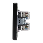 Розетка Kranz ROUND компьютерная двойная RJ45+RJ45 кат6 с/у оникс