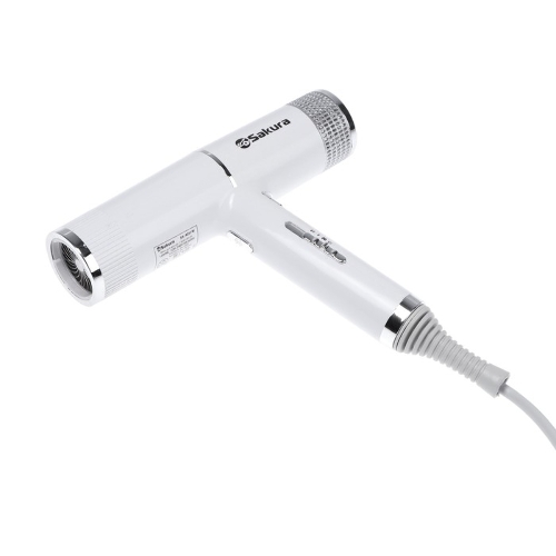 Фен SAKURA SA-4051W белый/серый, 1600 Вт, компактный