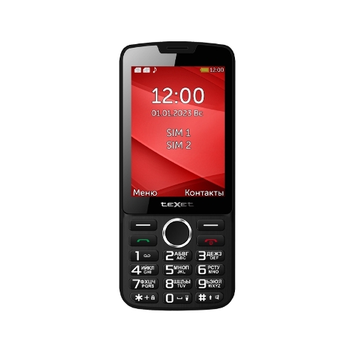 Мобильный телефон teXet TM-308 черный-красный
