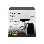 Мясорубка электрическая BRAYER BR1608 черный, 2000 Вт, 2.0 кг/мин, реверс, насадки - 8