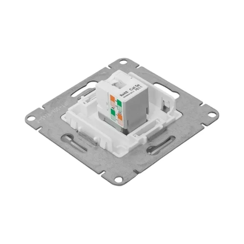 Механизм розетки RJ45 (cat5) EKF UP1-SOA-RJ45-5 алюминий Эпика