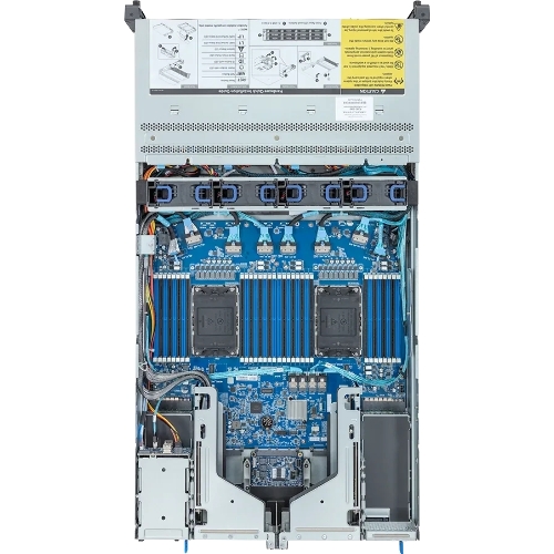 Серверная платформа Gigabyte R283-S96/2U/2xIntel (Gen 4/5)/2xHS/32xDIMM/12xLFF NVME/SAS/SATA + 2xSFF SAS/SATA/2xGbE/2xOCP 3.0/4xFHHL/2x2000W/Rails