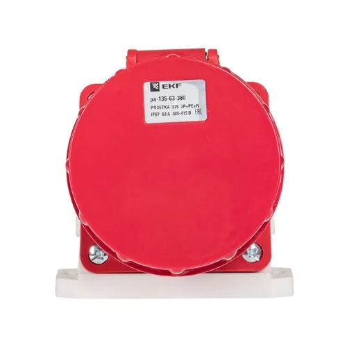 Розетка стационарная наружная EKF 135 ps-135-63-380 63А 380В 3P+РЕ+N IP67