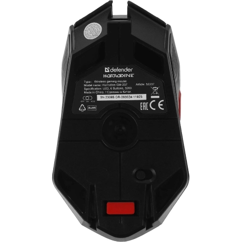 Мышь беспроводная Defender Horrodine GM-237 черный, 3200 dpi, радиоканал, USB, кнопки - 6