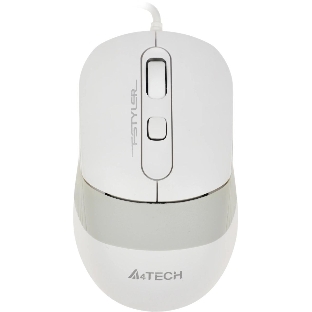 Мышь проводная A4Tech Fstyler FM10 белый/серый, 1600 dpi, USB, кнопки - 4