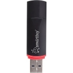 Флешка USB Smartbuy Crown black (SB32GbCRW-K), 32Gb, USB 2.0, R/W 15/5, черный/красный