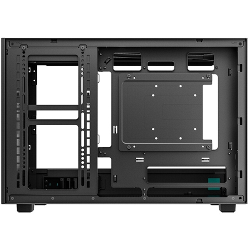 Корпус DeepCool CH260 Wood, Micro-Tower, чёрный