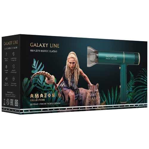 Фен для волос Galaxy Line GL 4360, амазонка, 1600Вт, зеленый