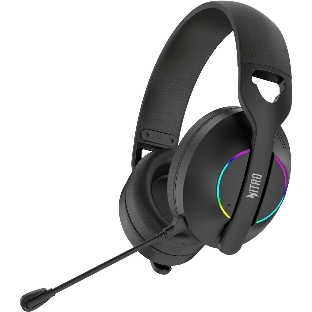 Гарнитура Acer OHR400 чёрный, беспроводная + проводная, USB/mini jack 3.5 мм, до 45 ч, подсветка
