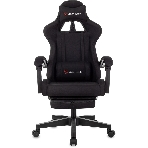 Кресло Zombie Shadow черный, экокожа, 120 кг, механизм качания, подставка для ног