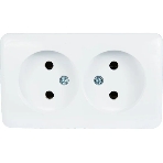 Розетка 2-м ОП Viola 16А IP20 без заземл. белый LEZARD 751-0200-128