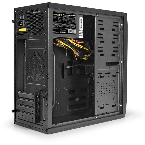 Компьютерный корпус Minitower ExeGate mEVO-7807-NPX400 (mATX, БП 400NPX 12см, 1хUSB+1хUSB 3.0, черный 1x12см с RGb подсветкой)