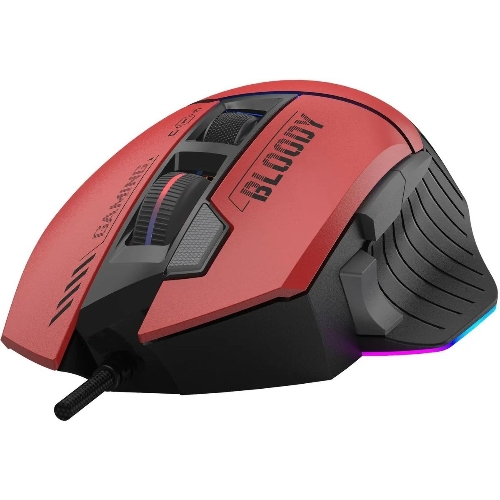 Мышь проводная A4Tech Bloody W95 Max Sports красный/черный оптическая (12000dpi) USB (10but)