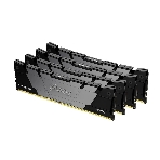 Оперативная память Kingston Fury Renegade, DDR4, 64GB (4x16GB), 3200MHz, CL16, DIMM, радиатор, черный