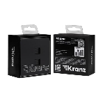 Розетка Kranz ROUND компьютерная двойная RJ45+RJ45 кат6 с/у оникс