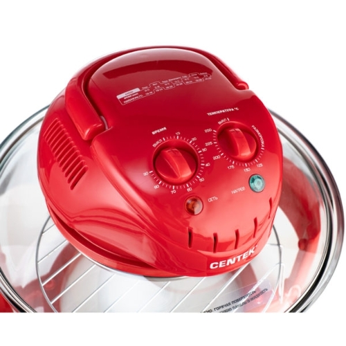 Аэрогриль Centek Ct-1456 красный, 1400 Вт, 12 л, механическое управление, 0 программ