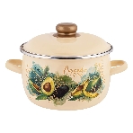 Кастрюля Appetite 1MC181P Avocado крышка сталь, сферическая эмалированная 3 л