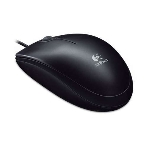 Мышь проводная Logitech B100 черный, 1000 dpi, USB, кнопки - 3