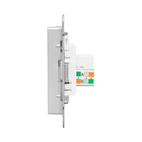 Механизм розетки RJ45 (cat5) EKF UP1-SOA-RJ45-5 алюминий Эпика