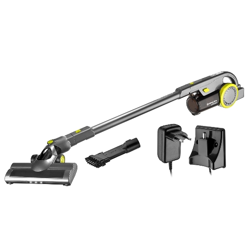 Пылесос вертикальный BRAYER BR4262 черный/желтый, питание от аккумулятора, 200 Вт, уборка сухая, пылесборник 1 л