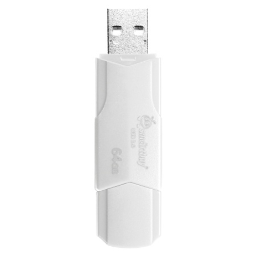 Флешка USB Smartbuy CLUE white (SB64GbCLU-W3), 64Gb, USB 3.0, R/W 70/25, белый