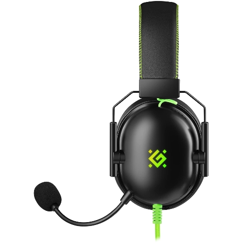 Гарнитура Defender Toxic чёрный, проводная, USB / mini jack 3.5 мм, подсветка