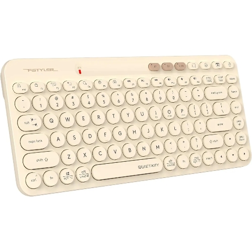 Клавиатура беспроводная A4Tech Fstyler FBK36C AS, USB, Bluetooth/Радиоканал, бежевый