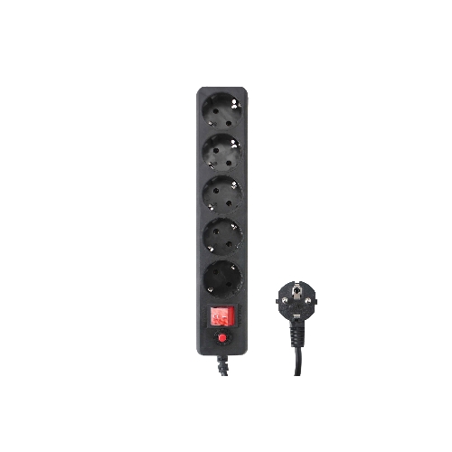Сетевой фильтр Гарнизон EHLB-2, 5 р, 10А 3 м черный