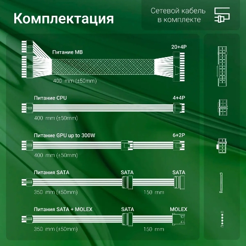 Блок питания Digma DPSU-400W, 400Вт, 120мм, черный