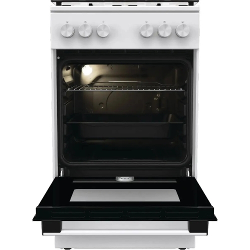 Плита газовая Gorenje GG5A10WH белый, конфорок 4 газовых, духовка 70 л, 50 см x 85 см x 59.4 см