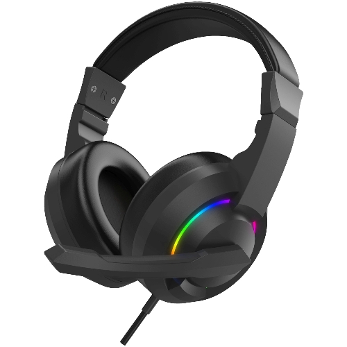 Гарнитура Oklick HS-L315G чёрный, проводная, 3.5 мм, подсветка