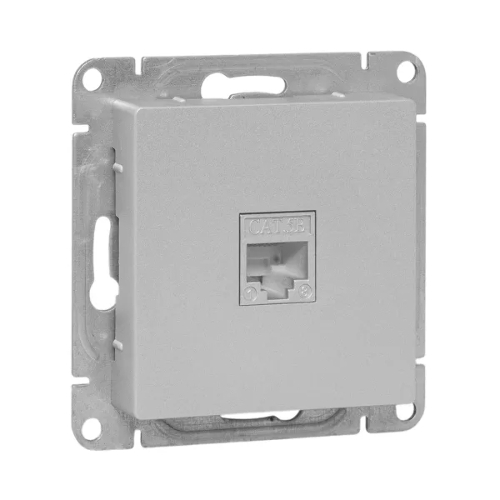 Механизм розетки RJ45 (cat5) EKF UP1-SOA-RJ45-5 алюминий Эпика