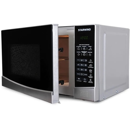 Микроволновая печь Starwind SMW2820 серебристый/черный, 20 л, 700 Вт, переключатели - сенсор