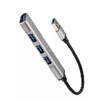 Переходник USB 3.0 -->USB3.0+3 USB2.0, Aluminum Shell, 0.2м Telecom TA308U