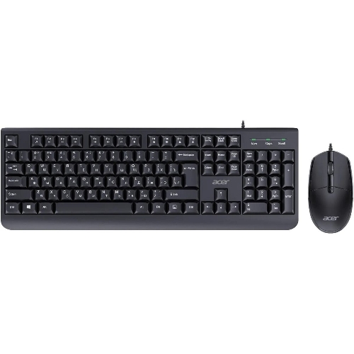 Комплект клавиатура+мышь Acer OCC400 проводной, USB, 2000 DPI, черный
