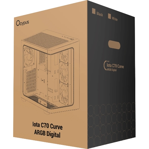 Компьютерный корпус Ocypus Iota C70 BK Curve ARGB Digital (Iota-C70-BKD400CD-GL)