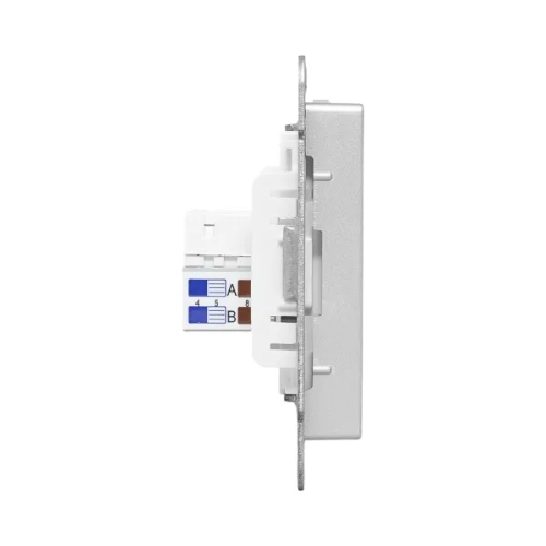 Механизм розетки RJ45 (cat5) EKF UP1-SOA-RJ45-5 алюминий Эпика