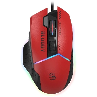 Мышь проводная A4Tech Bloody W95 Max Sports красный/черный оптическая (12000dpi) USB (10but)