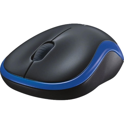 Мышь беспроводная Logitech M185 синий, 1000 dpi, радиоканал, USB, кнопки - 3