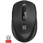 Мышь беспроводная Defender Vision MS-376 черный, 1600 dpi, радиоканал, Bluetooth, USB, кнопки - 4