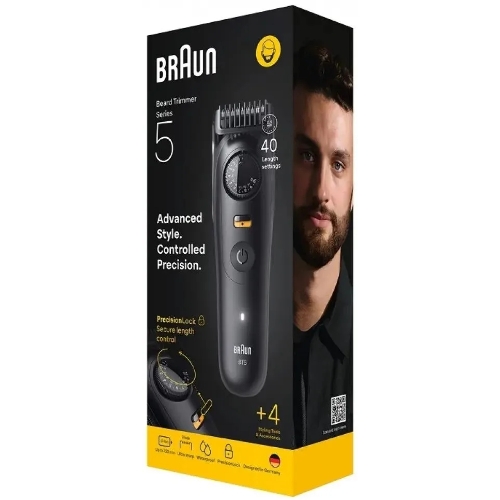 Триммер Braun BT5520 черный (насадок в компл:3шт)