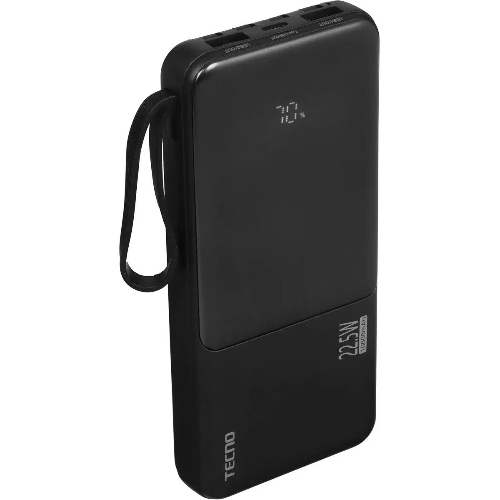 Портативный аккумулятор Tecno OnGO L101Q 10000mAh QC3.0/PD3.0 22.5W 3A 2xUSB-A/USB-C черный