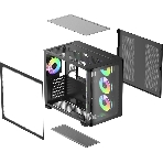 Компьютерный корпус Ocypus Iota C70 BK Curve ARGB Digital (Iota-C70-BKD400CD-GL)