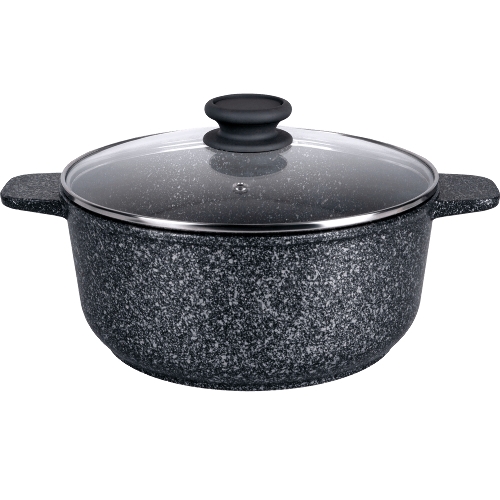 Кастрюля Maunfeld GRETA MF24GRTT01CR из литого алюминия со стеклянной крышкой, 24 см, 4 л