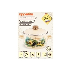 Кастрюля Appetite 1MC201P Avocado с крышкой, сферическая эмалированная 4 л
