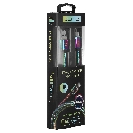 Кабель Qumo, USB 2.0-Type C, 1м, 5/9/12В, 5A, 22.5Вт (Huawei FCP и SCP), опл. металл. пружинка, кон. металл, rainbow